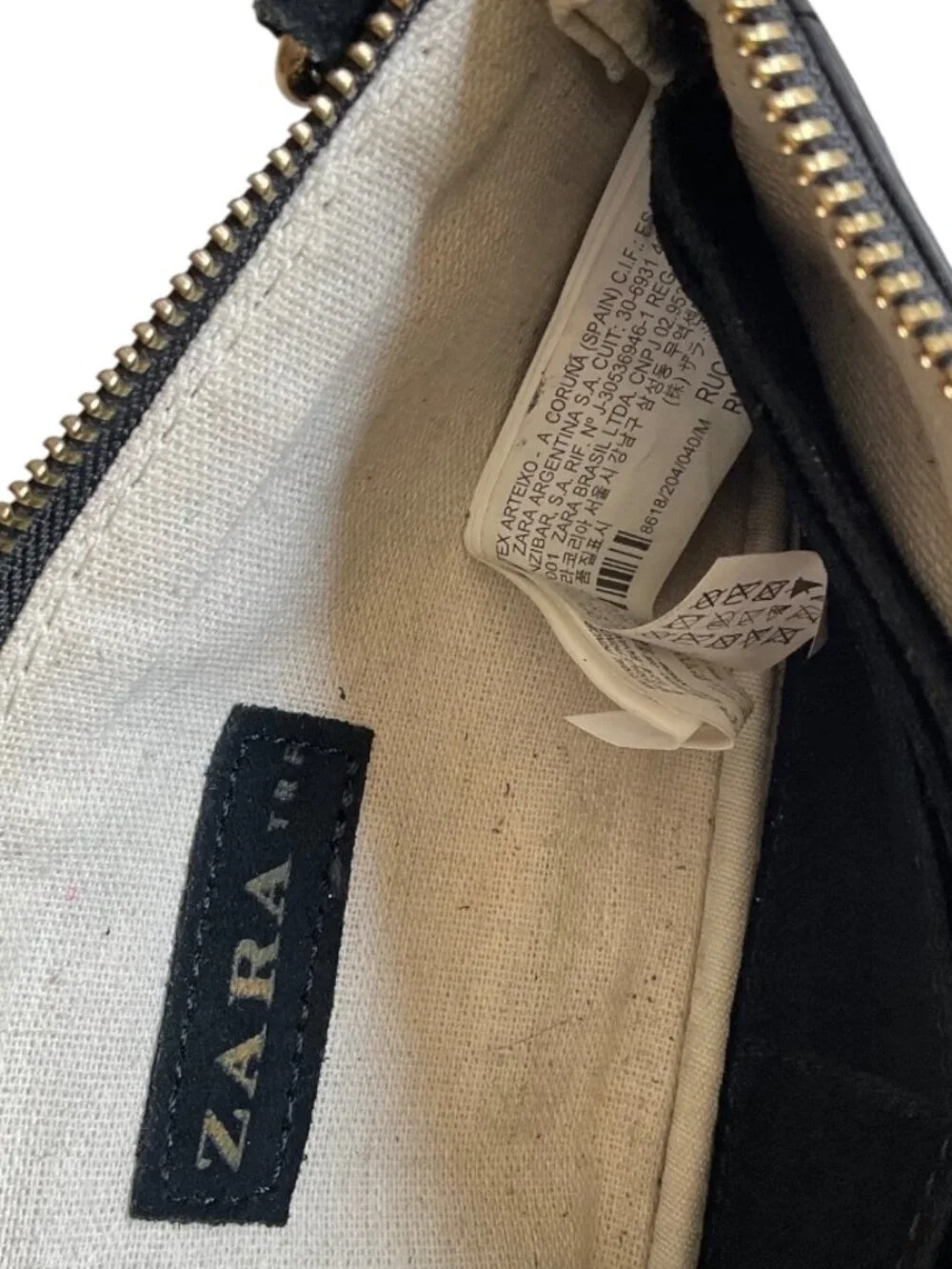 Zara Black Suede Clutch Wristlet Minimalist Clutch